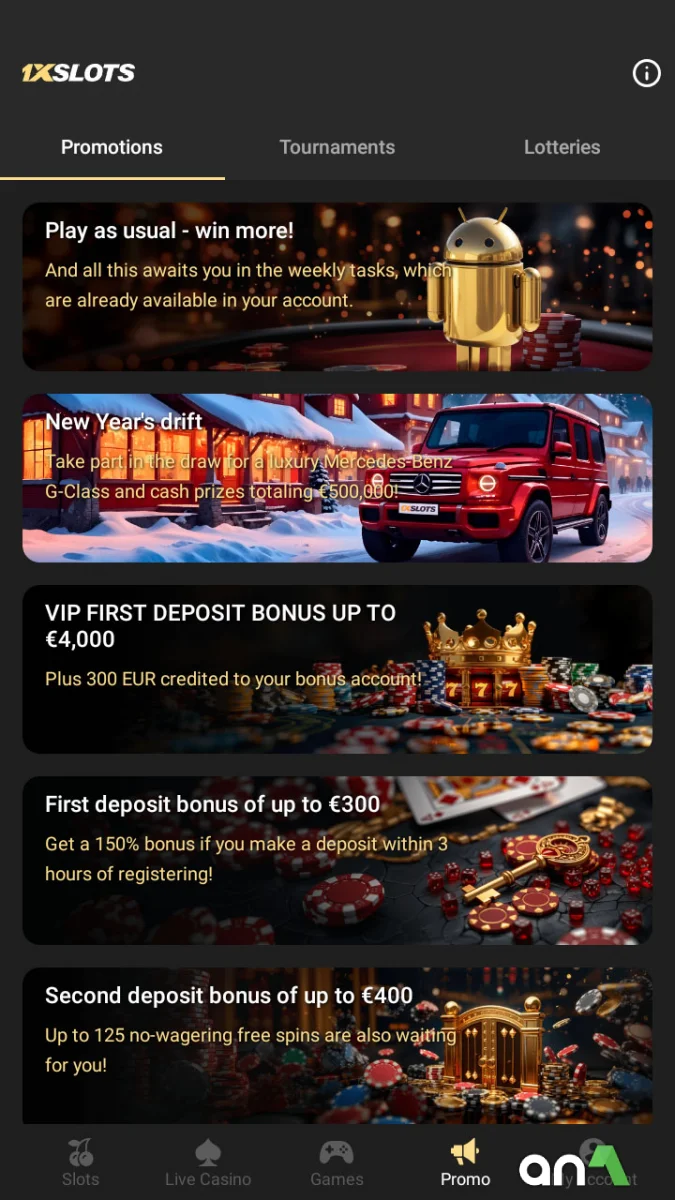 Download 1xSlots 57.3.0 screenshot