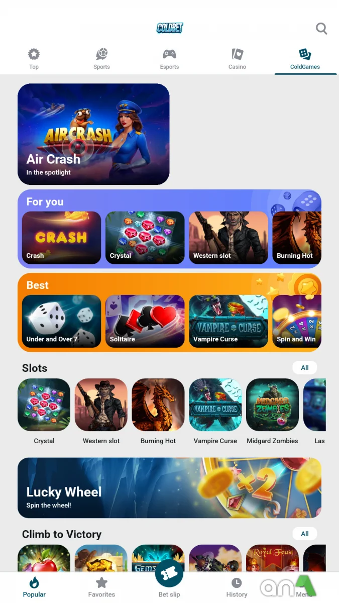 Download ColdBet 256.0.3 screenshot