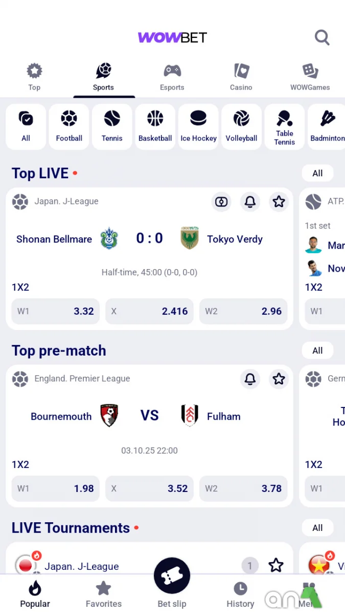 Download Wowbet 256.0.2 screenshot