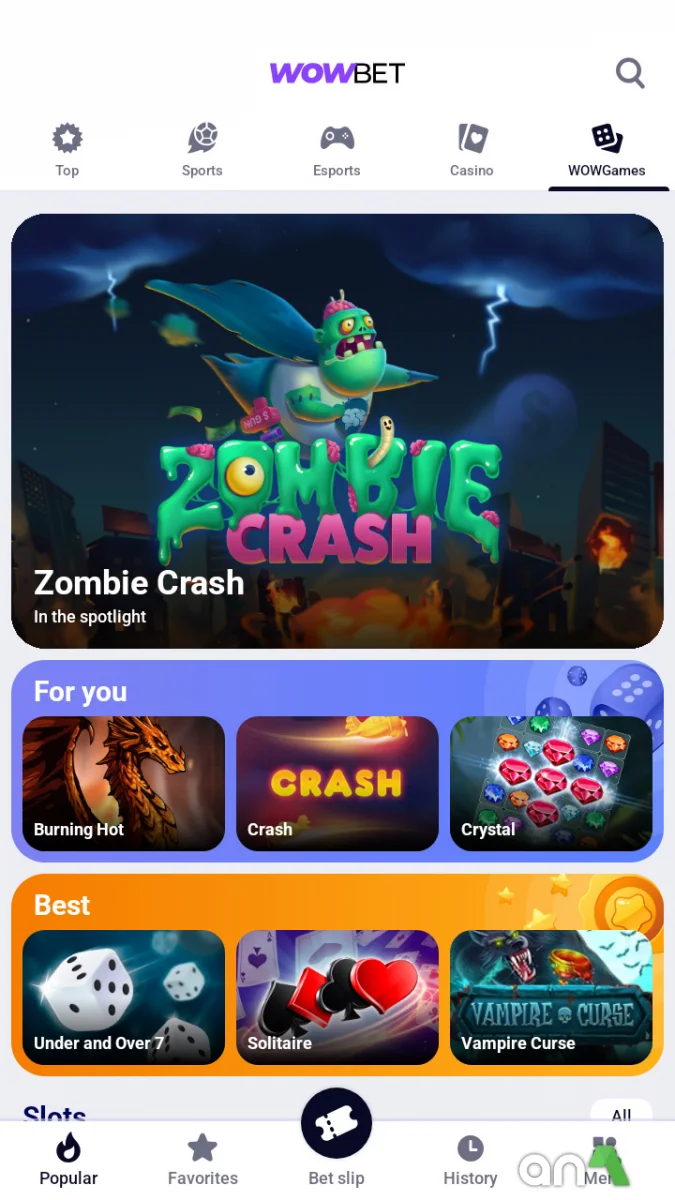 Download Wowbet 256.0.2 screenshot