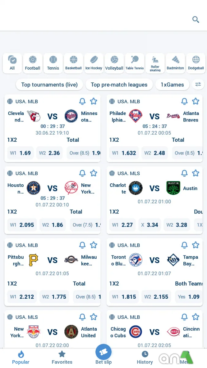 Download 1xBet 258.3.0 screenshot
